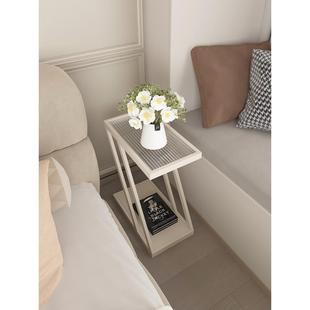 极窄床头柜简约现代卧室床边小型置物架家用沙发边几可移动小柜子
