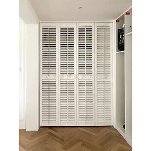 百叶柜门透气百叶窗定制实木烤漆百叶隔断客厅折叠门卧室门百叶门