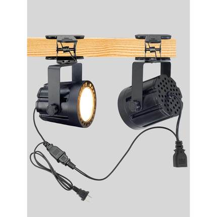 LED夹子射灯市集地摊婚庆专用移动串联灯具多灯串联手拉手炼接