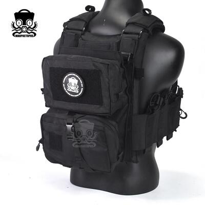 WARP户外战术背心水袋包1000D背板MOLLE轻量化背心马甲后置附件包