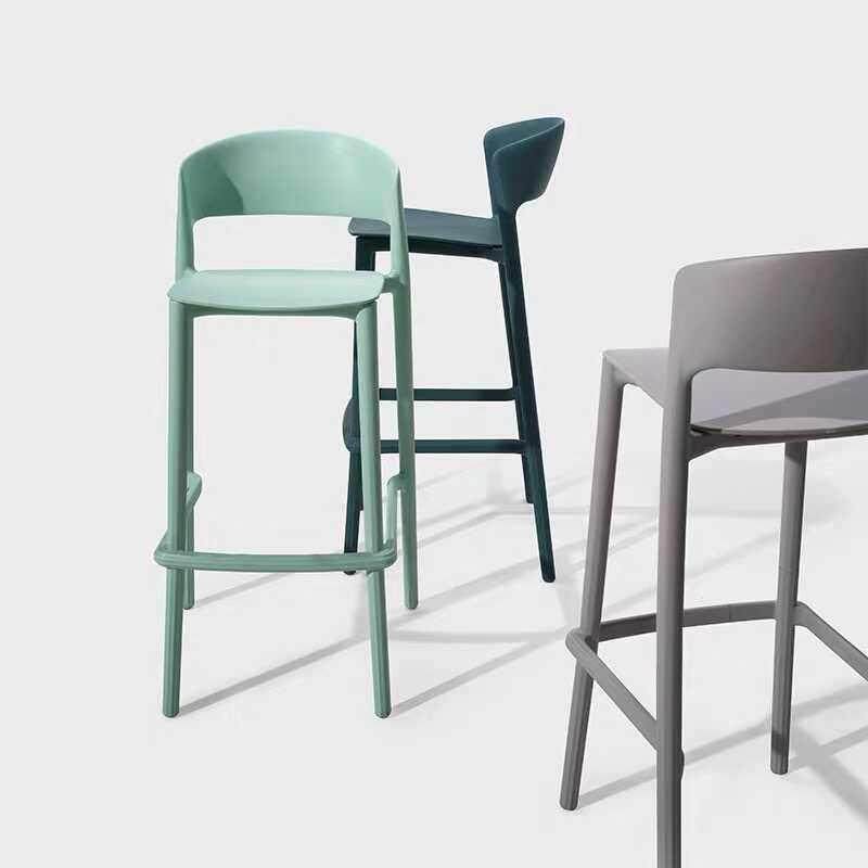 北欧加厚塑料高脚椅户外可叠放高凳子设计师简约吧台椅小户型吧凳,住宅家具,家用高脚椅,淘宝优惠券,粉丝福利购,淘宝优惠卷
