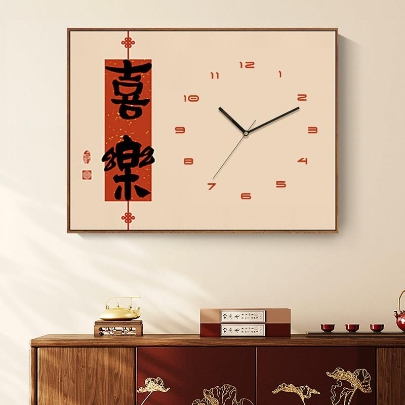 钟表钻石画满钻2025新款饭厅水晶钻客厅喜乐贴钻画黏钻石十字绣5d