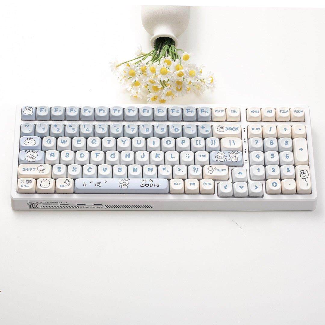 RKG98三模无线蓝牙RGB机械键盘热插拔麻将音静音100键客制