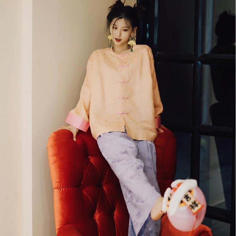 giftmate新中式晨袍新娘结婚订婚礼服晨拍高级感小众大码超仙女装