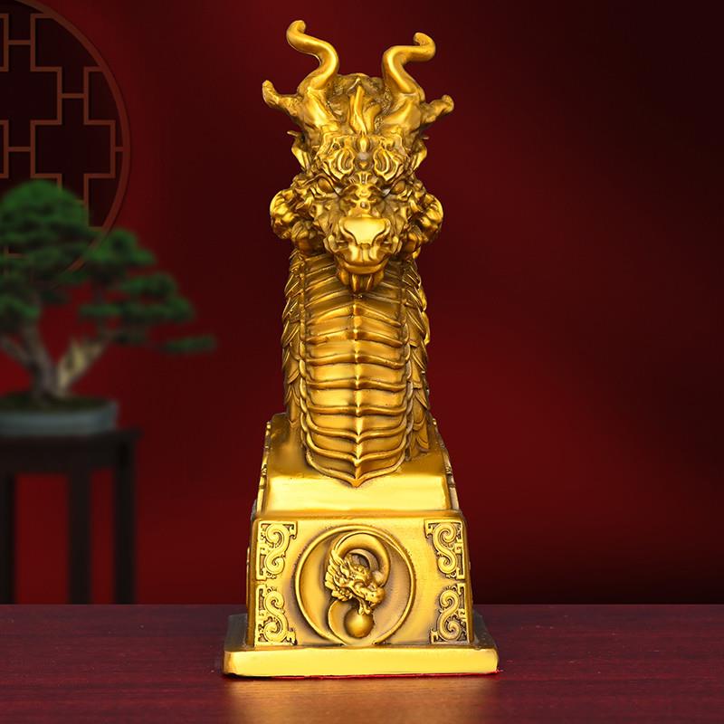 纯铜龙马精神摆件马到成功生肖马飞黄腾达中式黄铜店铺装饰工艺礼