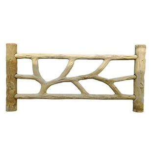 水泥仿木护栏河道景区仿藤围栏园林仿树皮木纹栏杆预制混凝土栏杆