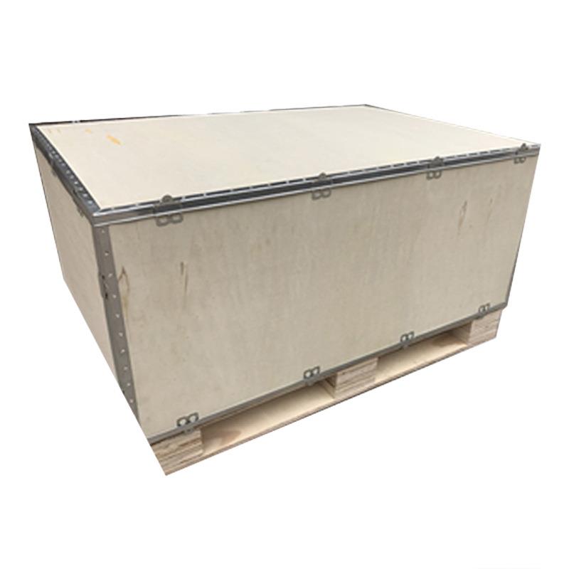 出口加工免蒸熏钢边木箱特大胶合板木箱卡扣货运运输包装箱