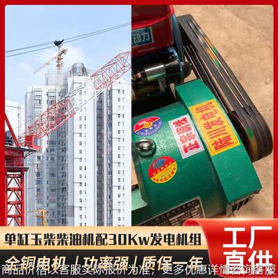 单缸柴油机配30KW发电机组 功率强全铜电机