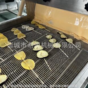 苏子叶上浆油炸流水线 天妇罗翠叶上浆机 夹心海苔卷淋浆设备