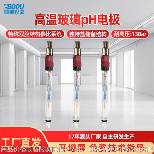 耐高温高压玻璃电极5804化工制药专用可耐持续高温
