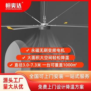 大型工业风扇车间厂房降温通风大吊扇工业电风扇商用吊顶扇