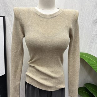 色系好看 上衣秋冬Y女2023 真心舒服好搭配 懒范儿圆领针织打底衫