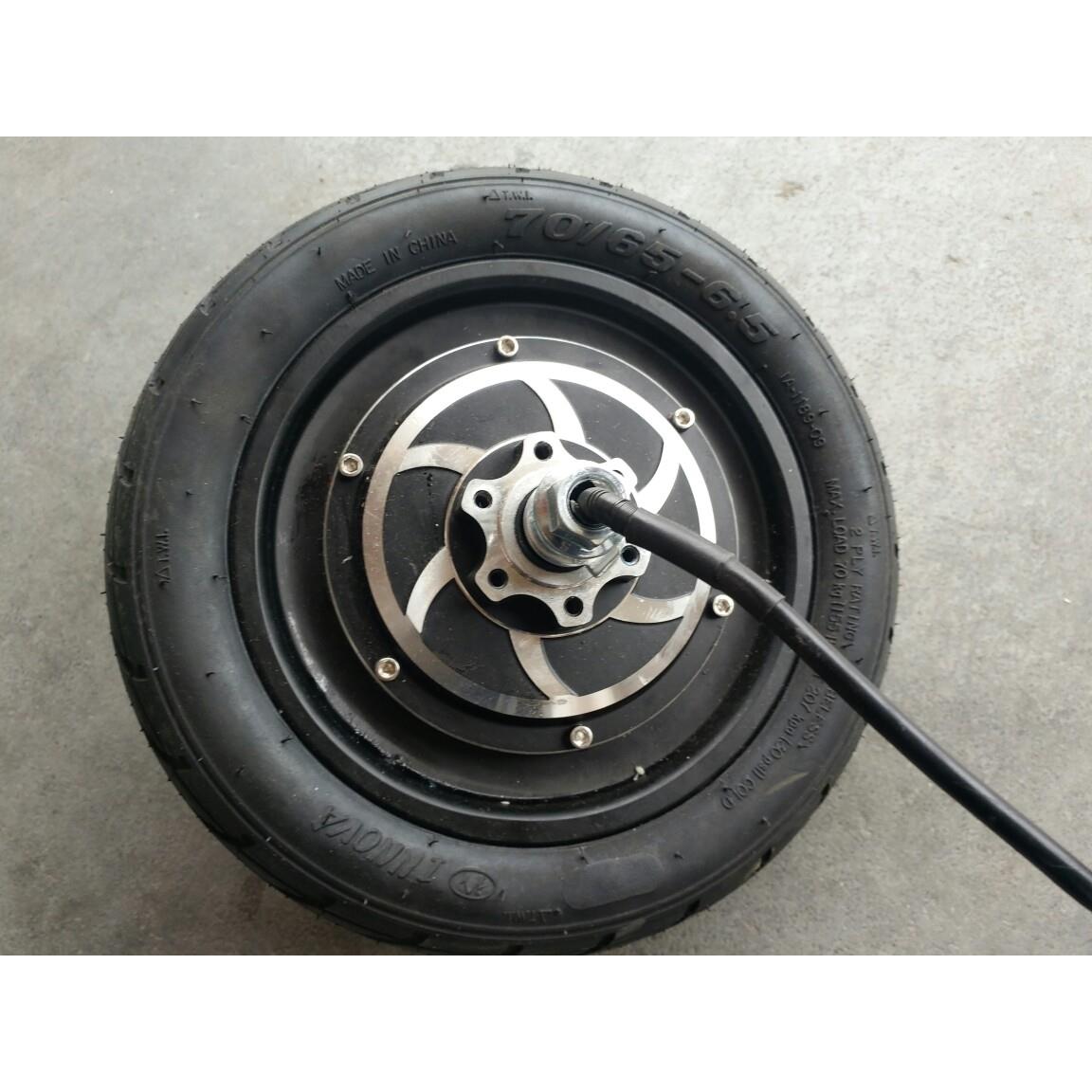 新产品10寸真空轮胎无刷轮鼓电机36V500W小型电动自行车踏板车小