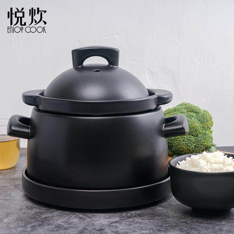 陶瓷耐高温干烧不裂饭煲砂锅炖锅家用燃气蒸饭煲陶瓷砂锅商用石锅