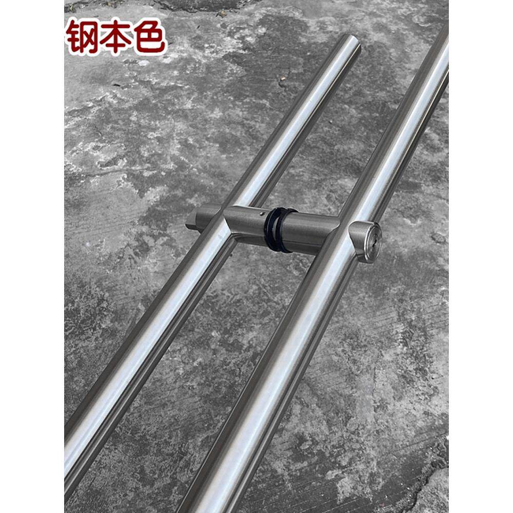 304不锈钢可锁玻璃门把手，无框玻璃门把手，带锁，门锁，滑动门
