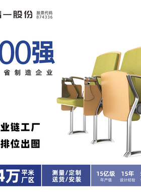 sitzone精一 连排体育看台座椅铝合金镂空礼堂椅子实木报告厅座椅