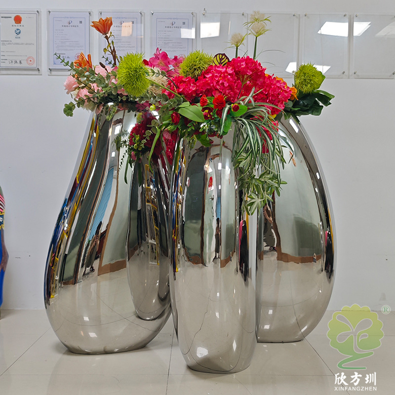 创意组合式室内商场酒店售楼部模具冲压304#不锈钢花盆容器摆件