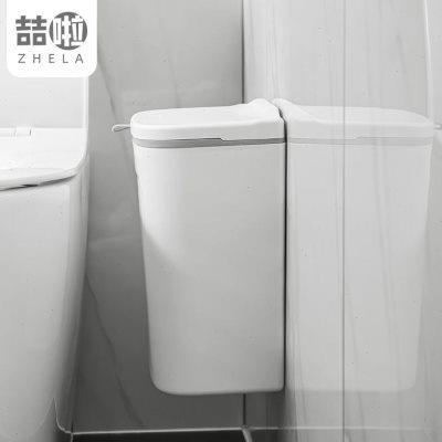 垃圾桶 家用厨房壁挂式垃圾桶带盖家用免打孔橱柜门可挂式大容量