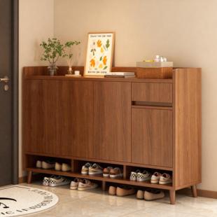 实木鞋柜中式家用门口2025新款楼道入户玄关收纳柜简易多层鞋架子