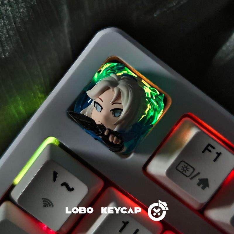 捷风键帽无畏契多动作透光打瓦罗兰特树脂个性机械键盘单颗ESC