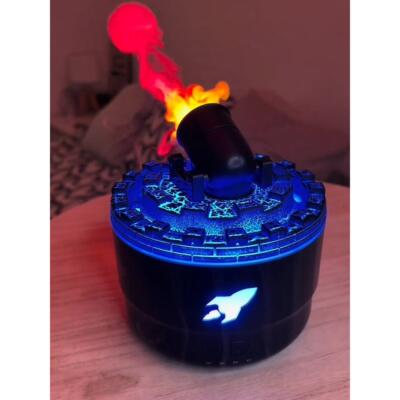 创意加湿器加湿器炮塔火焰烟环香薰机持有桌面空气大炮子弹作为礼