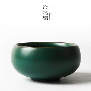 复古陶瓷茶杯功夫茶小杯子功夫茶具个人主人 .手工粗陶品茗杯日式