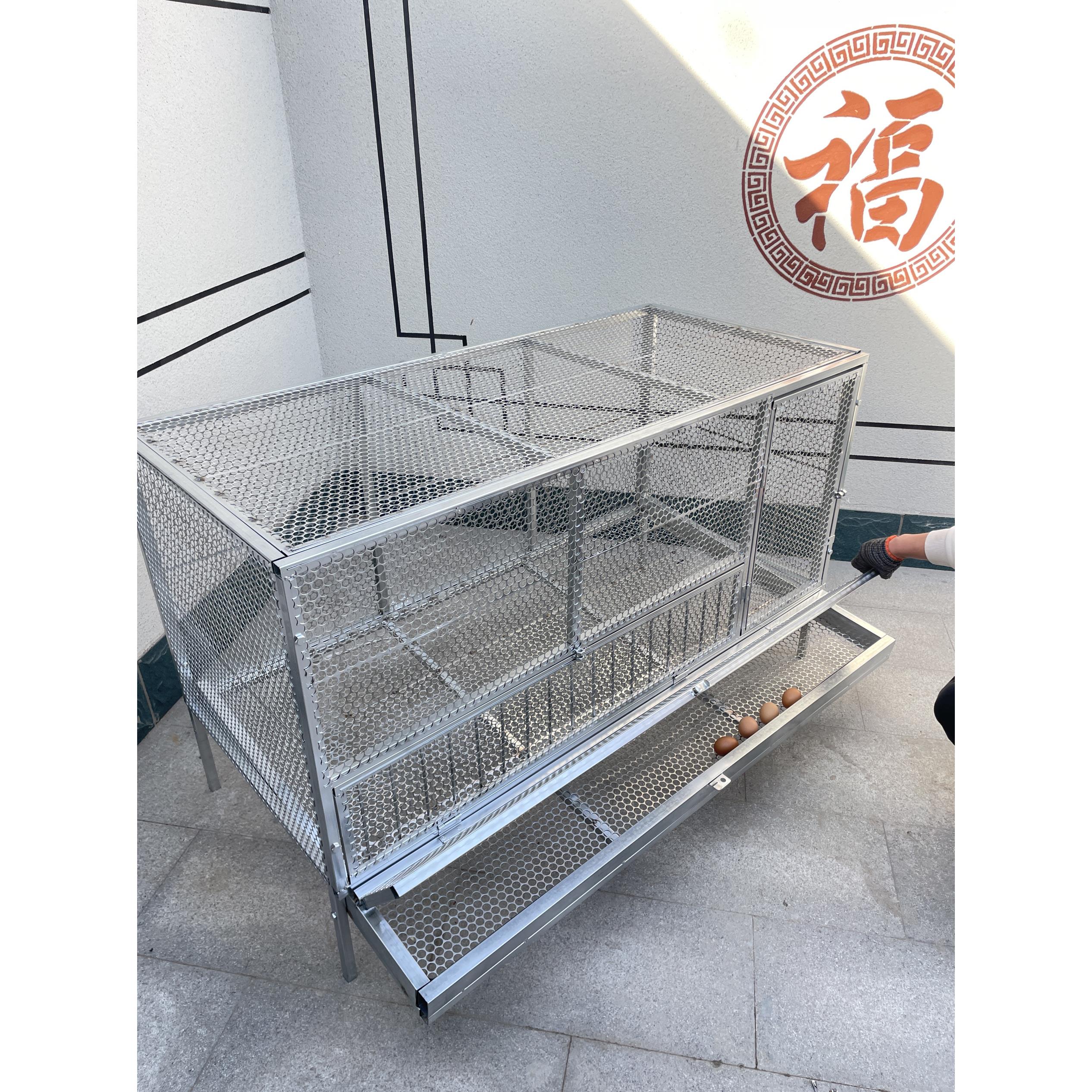 母鸡下蛋笼自动收蛋笼加密防啄防黄鼠狼大空间鸡笼户外养殖笼家禽