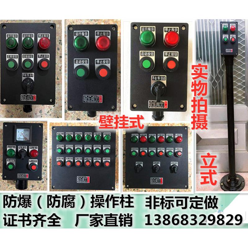 BZC/LBZ8050/30/60防爆防腐操作柱防尘防水按钮箱/盒三防控制箱