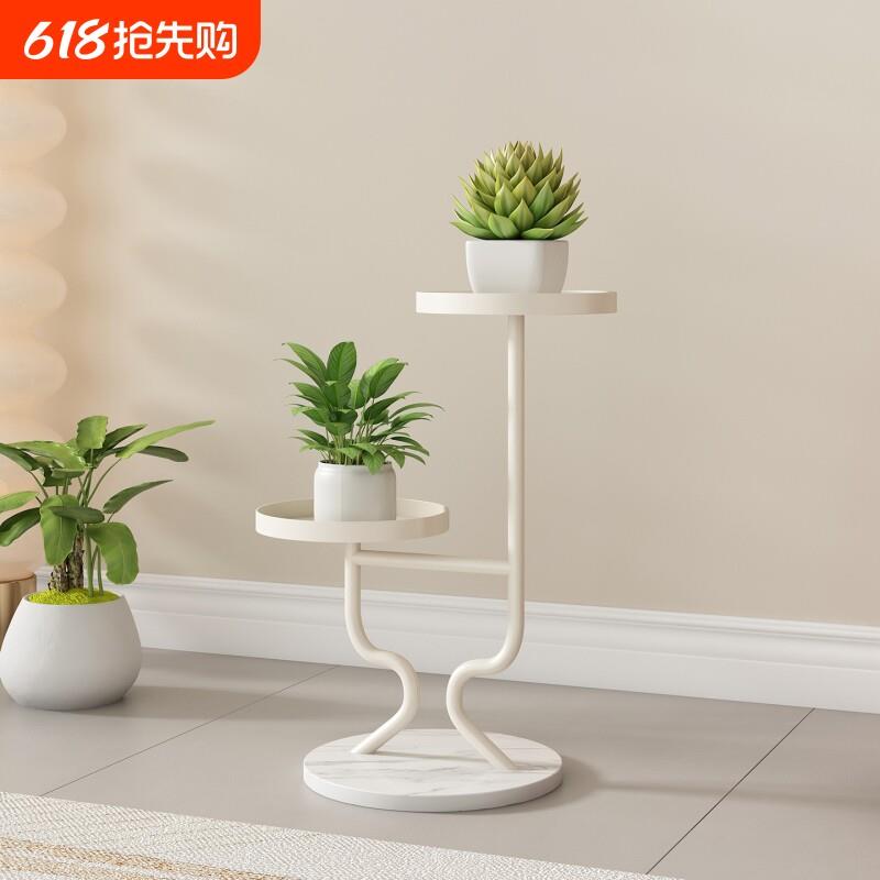 多层花架子客厅落地式可移动植物多肉花盆架子铁艺花架轻奢高级感