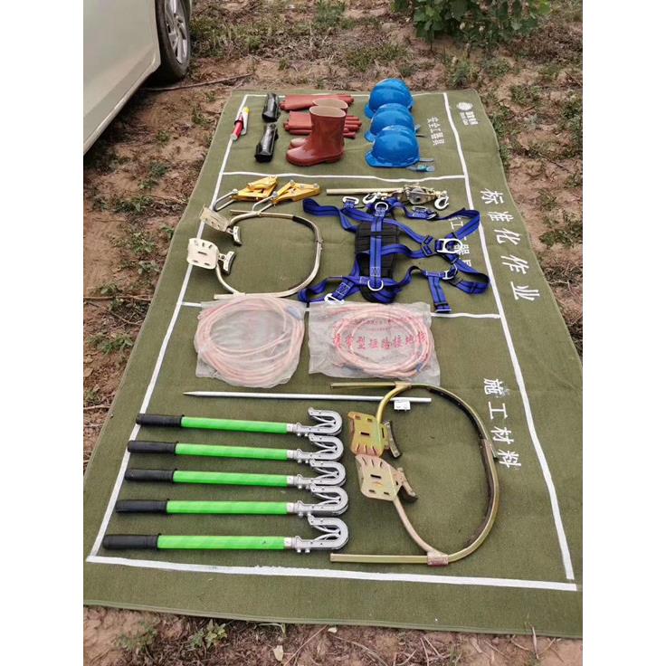 电力施工工具摆放帆布工器具材料防潮标准化作业加厚绿地毯检修垫