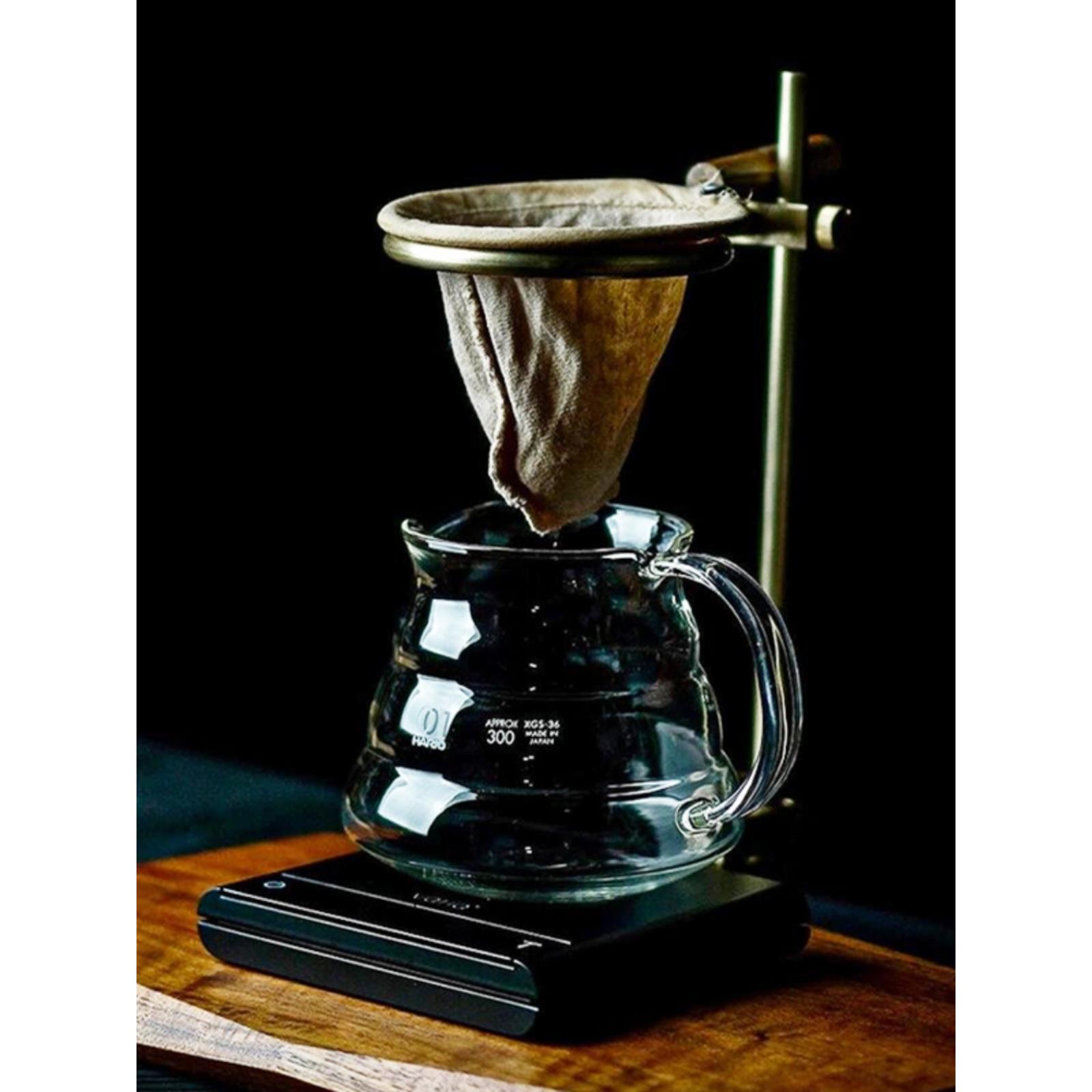 日本进口 HARIO法兰绒手冲滤布咖啡壶套装冲泡过滤滤杯分享壶器具