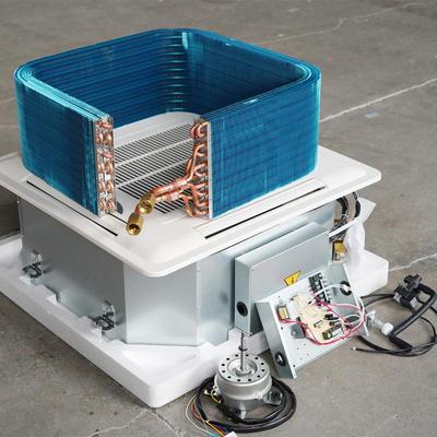 嵌入式冷暖两用四面出风口吊顶机盒式水空调吊顶风机盘管中央空调