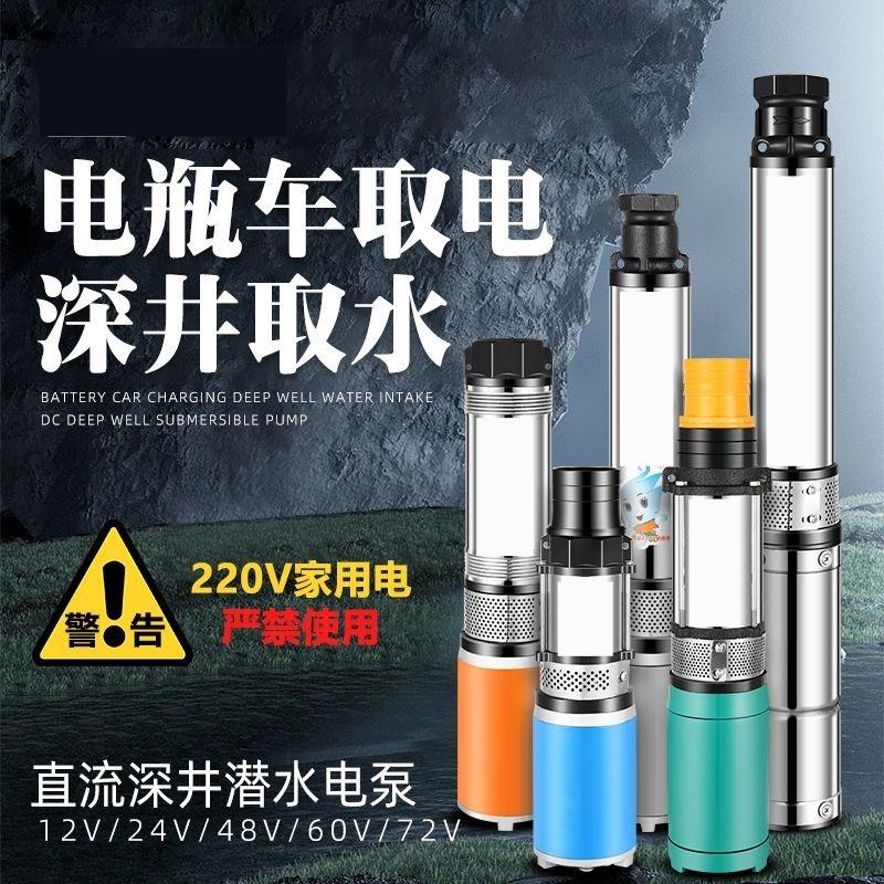 德国进口直流深井泵1寸2寸高扬程24v48v60v72v通用电动车潜水泵电