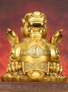 貔貅摆件全铜瑞兽飞天貔貅独角皮丘办公室书房装饰工艺品开业礼品