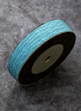 30*125离心轮390砂带角磨床铝芯橡胶轮不锈钢铸件焊缝抛光砂轮组