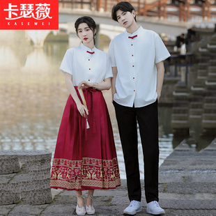 夏季新款学院风初高中小学生班服校服复古中式演出服民国风合唱团