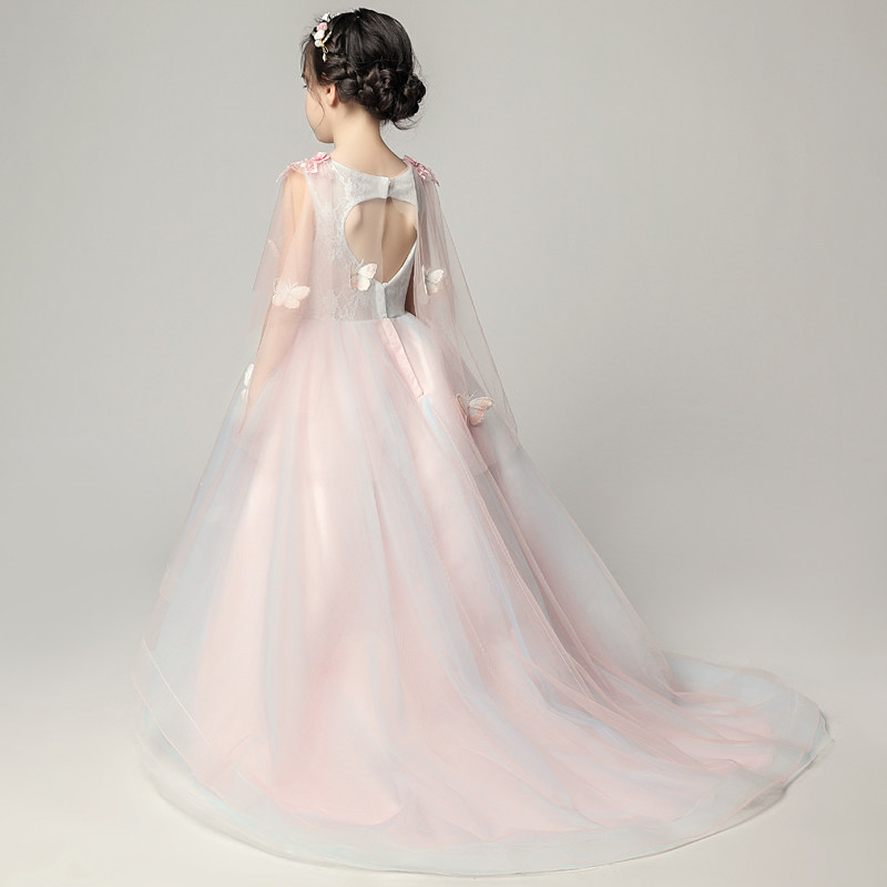 儿童公主裙女童晚礼服粉色拖尾婚纱蓬蓬裙主持人钢琴演出服花童女,童装/婴儿装/亲子装,儿童礼服,淘宝优惠券,粉丝福利购,淘宝优惠卷