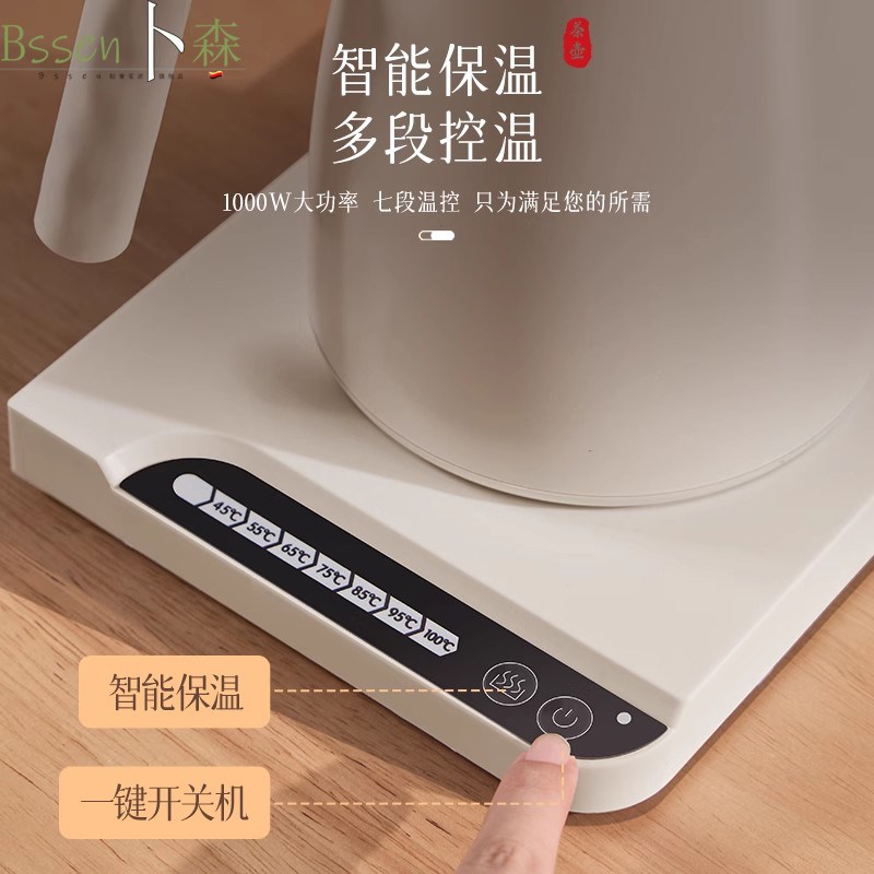 德国烧水壶泡茶专用保温茶壶不锈钢咖啡煮水壶电热水壶温控手冲壶
