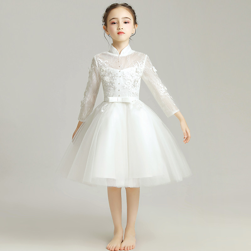 花童礼服公主裙女童白色婚纱儿童钢琴演出服主持人晚礼服洋气秋冬,童装/婴儿装/亲子装,儿童礼服,淘宝优惠券,粉丝福利购,淘宝优惠卷