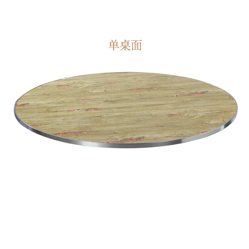 新品大圆桌圆桌面玻璃转盘折叠桌架钢边JJ餐桌饭桌V食堂乡村家用