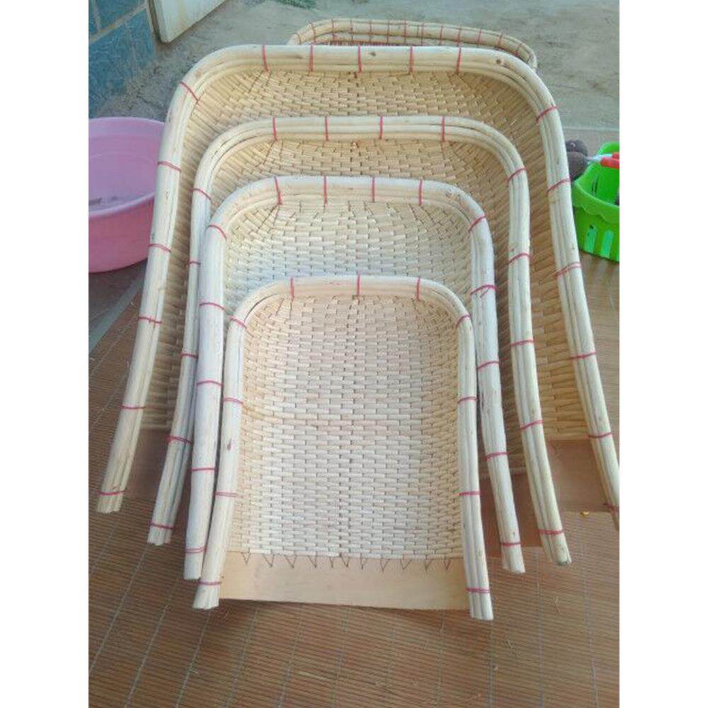 大簸箕纯手工藤编农家筛子粮食晾晒家用柳条笸箩竹编影视拍摄道具
