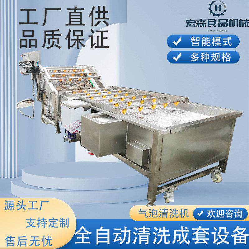 果蔬气泡清洗机袋装食品清洗机肉类血水解冻清洗机中央厨房洗菜机