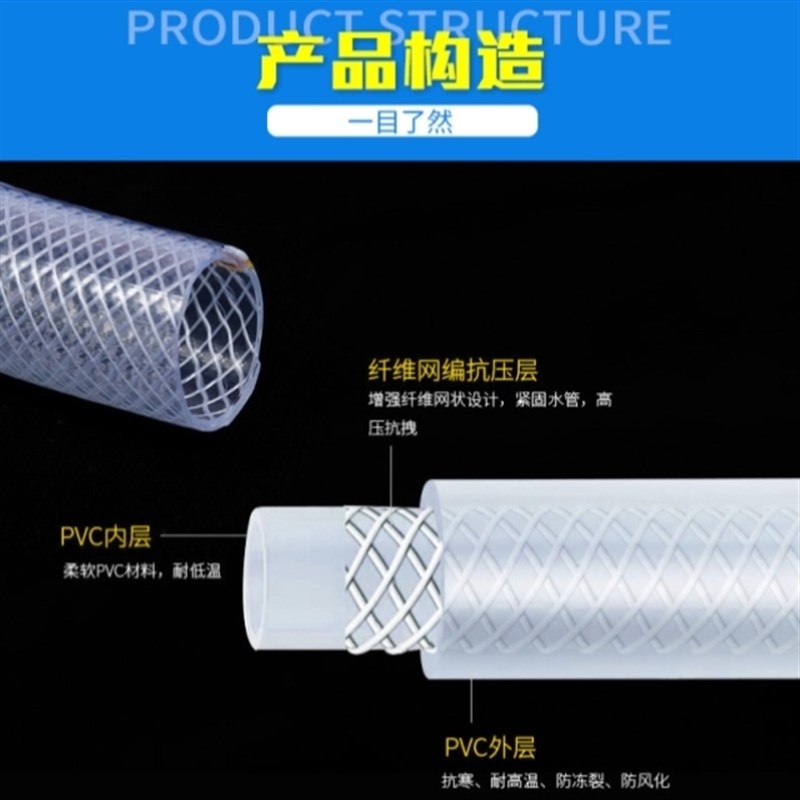 花园喷洒农用pvc牛筋水管软管浇花PVC管M抗磨软水管柔软浇水环保