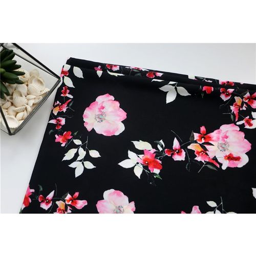 气质印花雪纺面料春夏新款质款现货碎花印Z花汉服面料