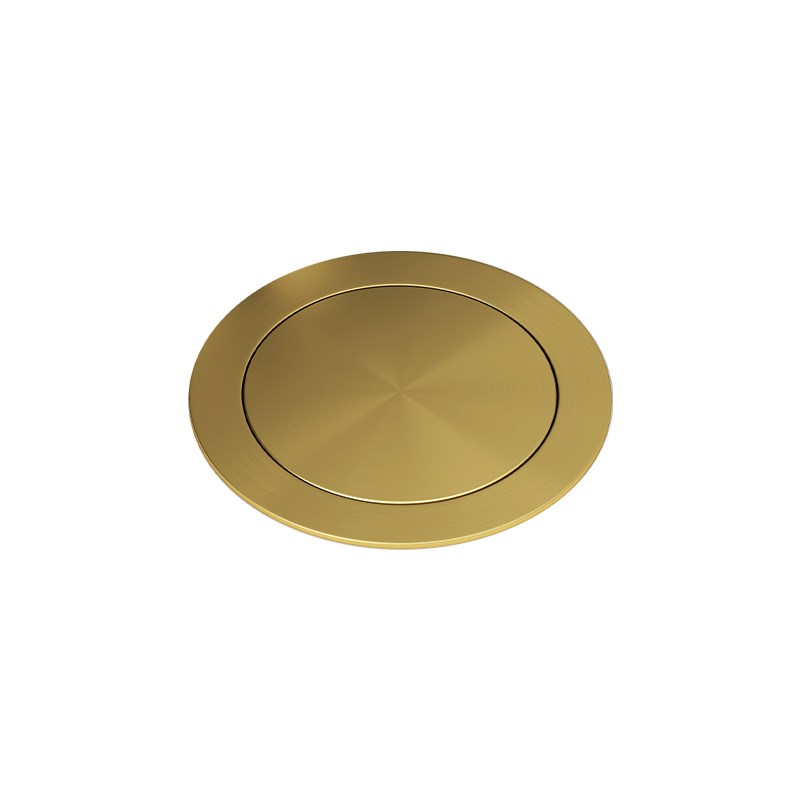 台面嵌入式不锈钢垃圾桶圆形盖子A家用厨房摇盖洗手间隐藏台下桶