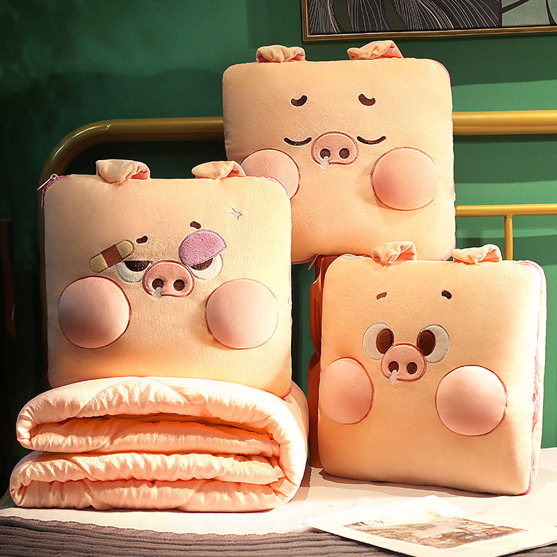 抱枕被子两用枕头空调o毯子二合一办公室午睡午休折叠汽车靠枕定