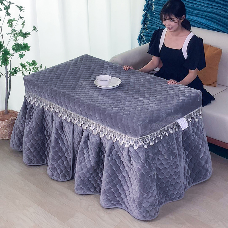 加厚烤火罩套长方形烤火桌子罩茶几电暖桌布麻将R机家用电炉罩新