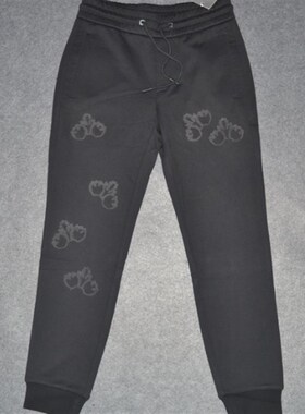 F男装秋冬厚款卫裤 时尚个性绣花休闲裤 潮N牌紧腰收脚裤子2590