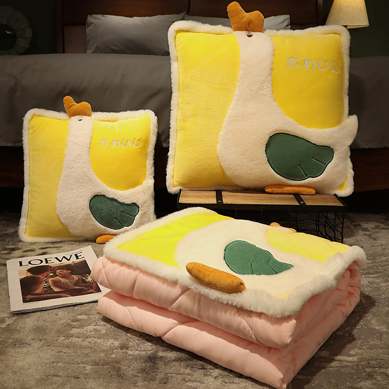 抱枕被子b两用办公室男生款折叠午睡枕头毯汽车S靠枕女生睡觉二合