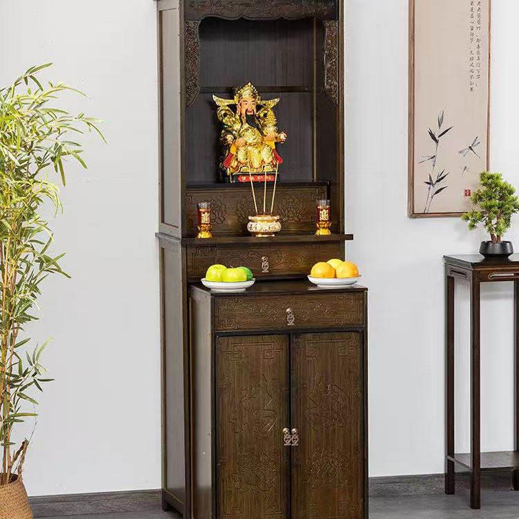 新中式佛龛立柜香案家用供桌佛台神龛佛柜财神爷关公观音供奉神台